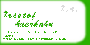 kristof auerhahn business card